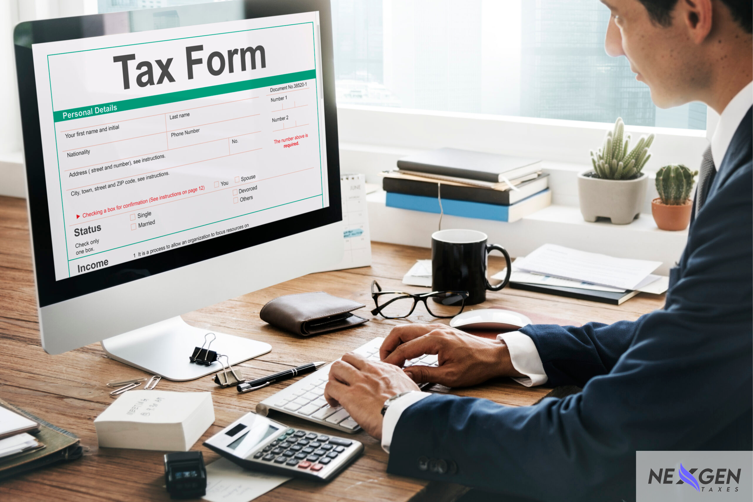 Tax Credits Claim Return Deduction Refund Concept branded image