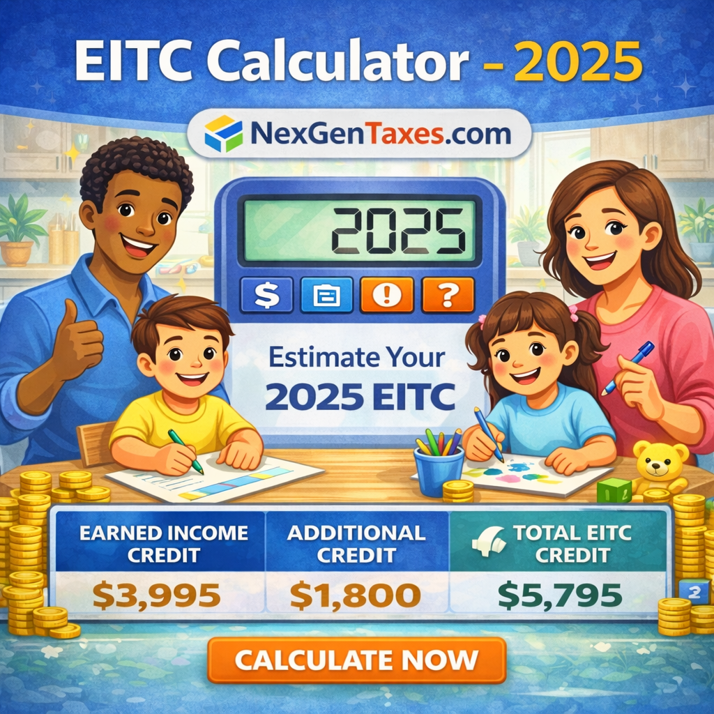 EITC Calculator 2025 – Earned Income Tax Credit